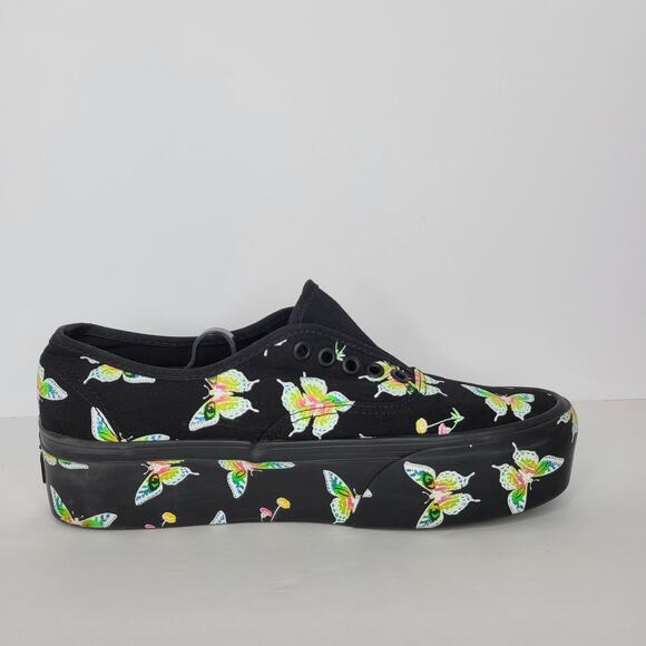 VANS Authentic Stac Morph Blackout Glow In The Dark Butterfly Sneakers Women's 9 - Picture 3 of 12